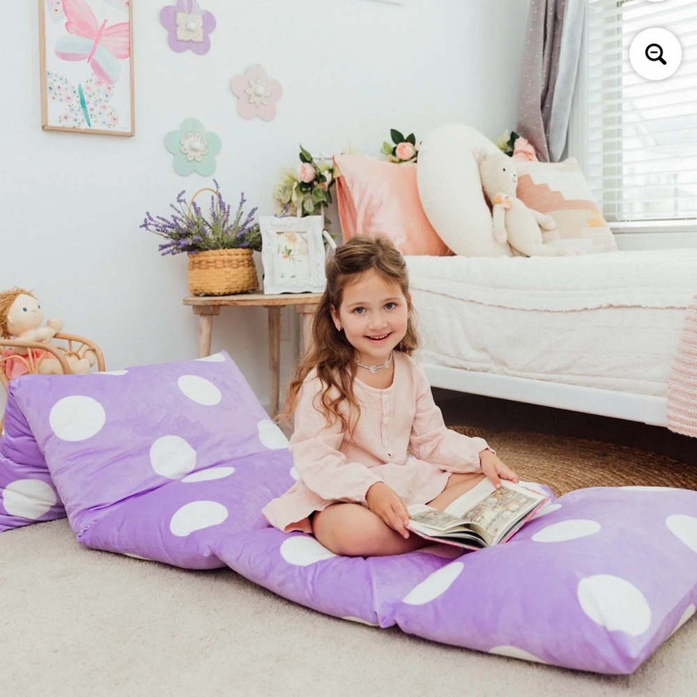 Purple Polka Dot Kids Lounger